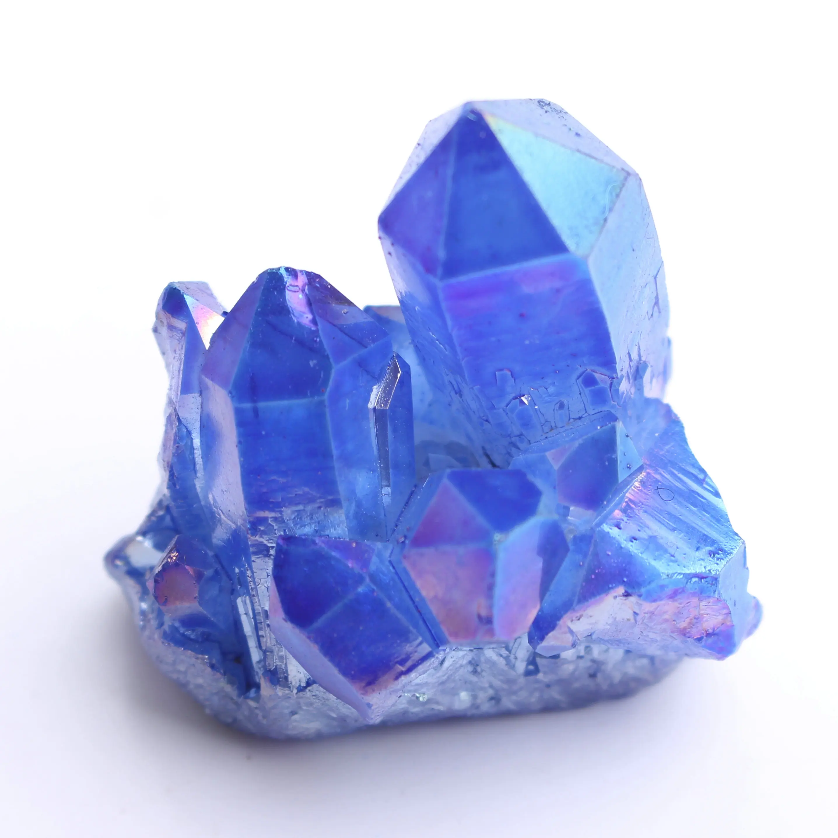 

1pc New Blue Electroplated Vug Crystal Quartz Specimen Electroplating Crystal Clusters Decoration Gift Healing