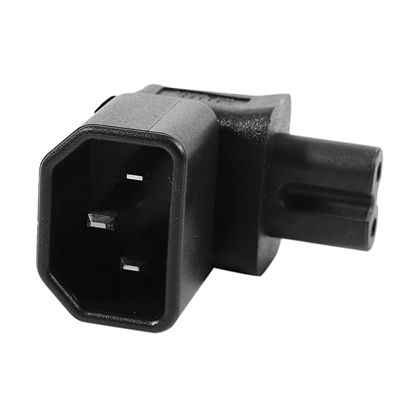 IEC 320 C14 к IEC C7 прямоугольный адаптер питания черный