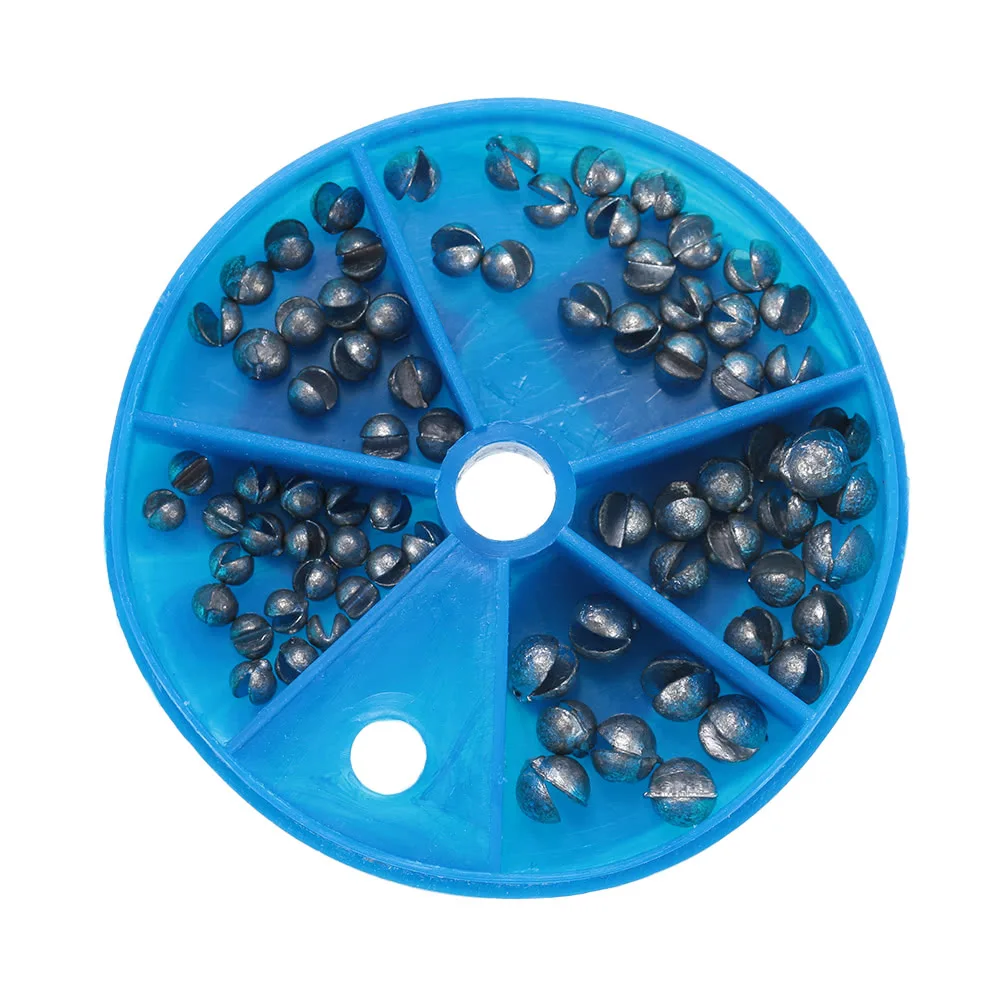 

5 Sizes Carp Coarse Removable Split Shot Sinker Kit Pure Lead Sinkers Weights Fishing Tackle Box