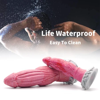 YOCY Huge Anal ButtPlug Animal Dildo Small Knot Wolf Dog Realistic Penis Sex Toy For Female Masturbate With Suction Cup S M Size 5