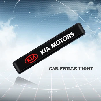 

1pcs Car sticker ABS Chrome Front hood grille emblem LED decorative lights For Kia Rio K5 K7 Pride Ceed Sportage Cerato