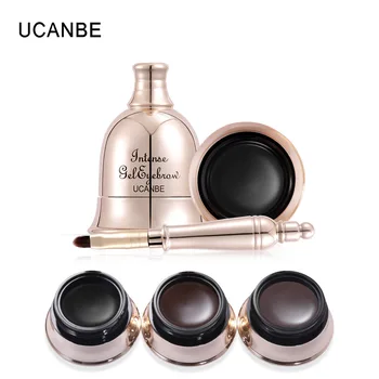 

3 Color Eyebrow Tint Makeup Waterproof Eyebrow Pomade Gel Enhancer Cosmetic Eye Makeup Eye Brow Cream with Brush Professional