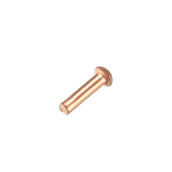 

uxcell 200 Pcs 5/64" x 5/16" Round Head Copper Solid Rivets Fasteners