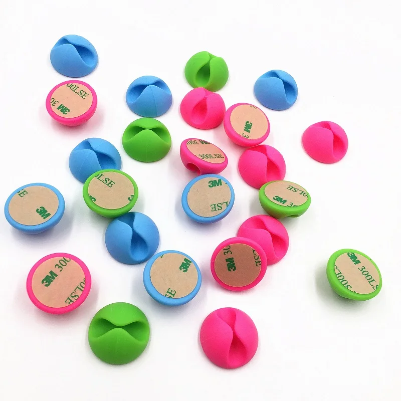 Cable Holder Silicone Cable Organizer Flexible USB Winder Management Clips Holder For Mouse Keyboard Earphone Headset