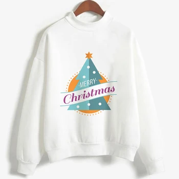

Kpop Fashion Women Sweatshirt Christmas Print Long Sleeve Pullover Casual Kawaii O Neck Harajuku Hoody Christmas Hoodie Felpe