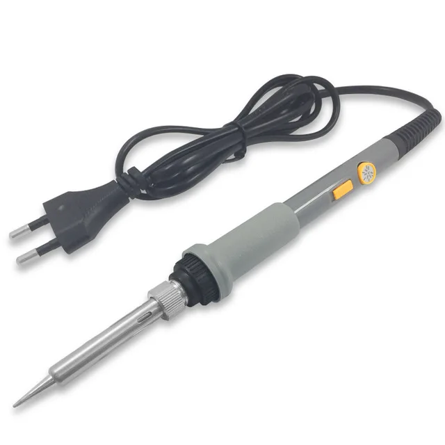Gray 1ps Tool Kit DGKS 60 Вт Регулируемая температура Электрический паяльник набор сварочная паяльная станция тепловой карандаш ремонт 10 шт. набор инструментов выключатель питания - Цвет: Gray 1ps Tool Kit