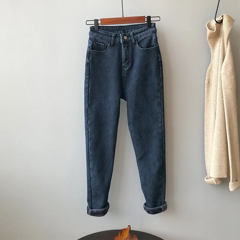 HXJJP осень/зима женские новые джинсы с высокой талией Корейская версия брюки-карандаш женские обтягивающие утягивающие тонкие брюки для женщин