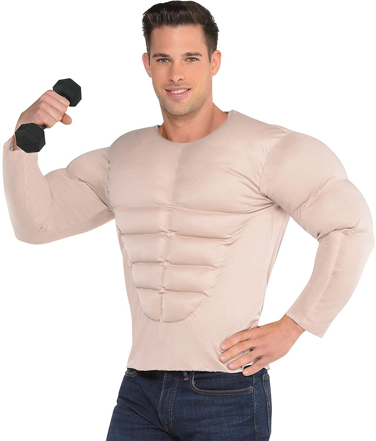 Snailify Adult Men Body Builder Costume Muscle Shirt Costume Outfit 