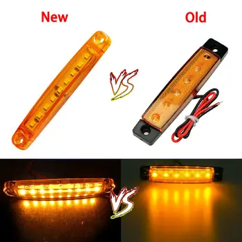 

10Pcs Lights Amber 9 LED Side Clearance Light 24V Truck Trailer Useful