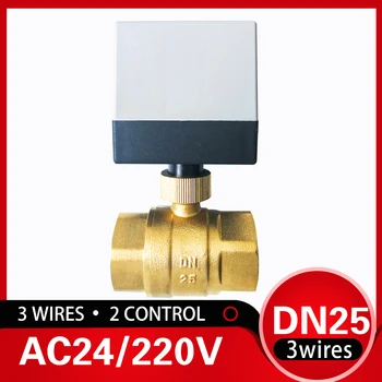 

DN25 AC220V /24V 2 way brass valve Motorized ball valve Electric ball valve electric actuator DN15 DN20 DN25 DN32 DN4