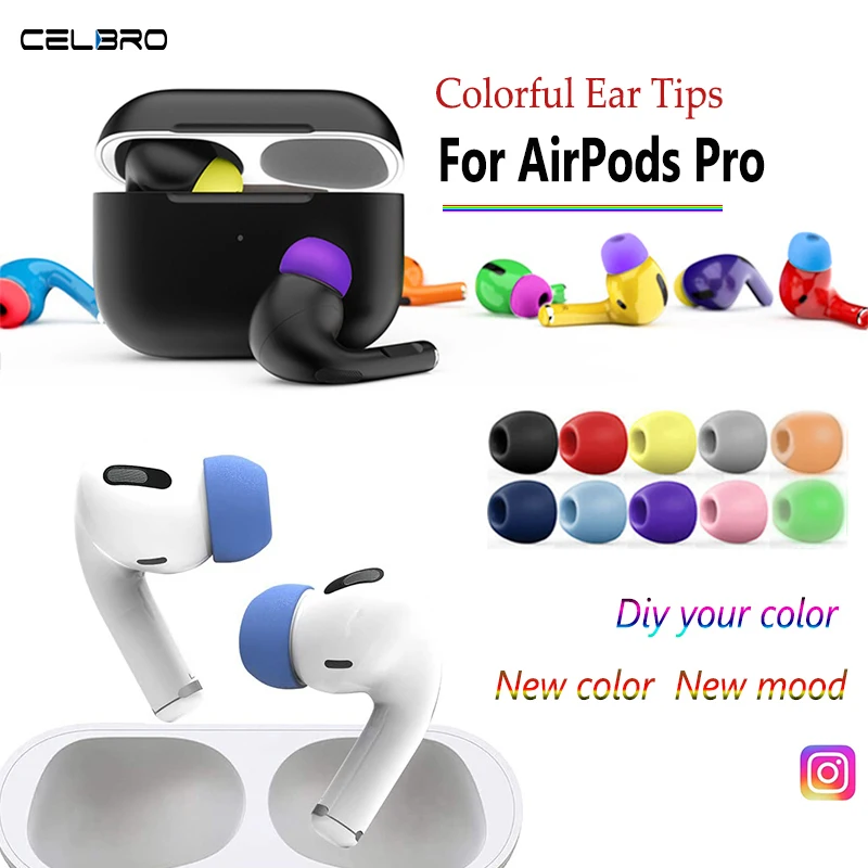 DIY Candy Color For Apple AirPods Pro 3 Eartips In Ear Tips Air Pods Earphones Skin Cover Earpads Silicone Earbuds Accessory | Электроника
