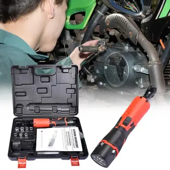 

3/8'' 2 Lithium-Ion Battery Electric Ratchet Wrench Rechargeable Electric Cordless Direction Adjustment Switch Wrench Kit 12V