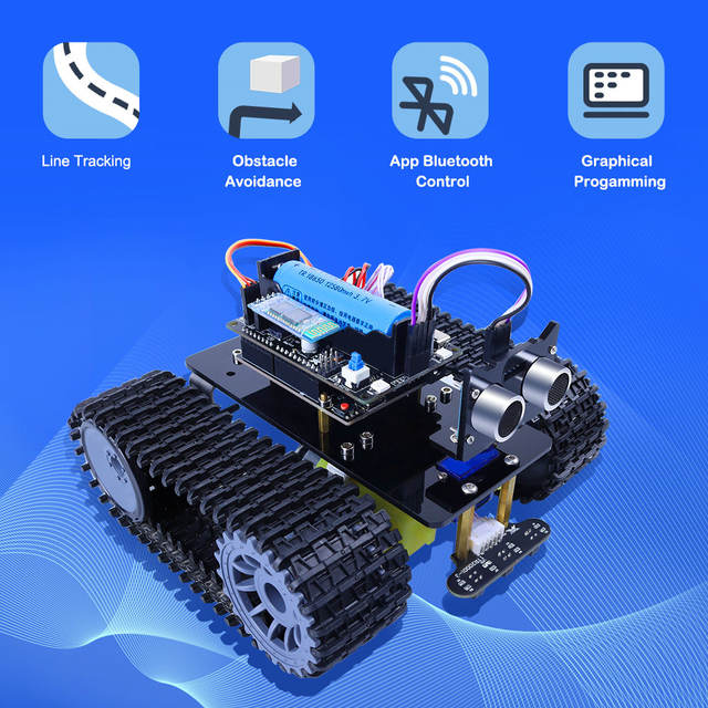 New Mini Tank Smart Robot Car Kit With SG90 Serve For Arduino Uno R3 DIY Education Programming