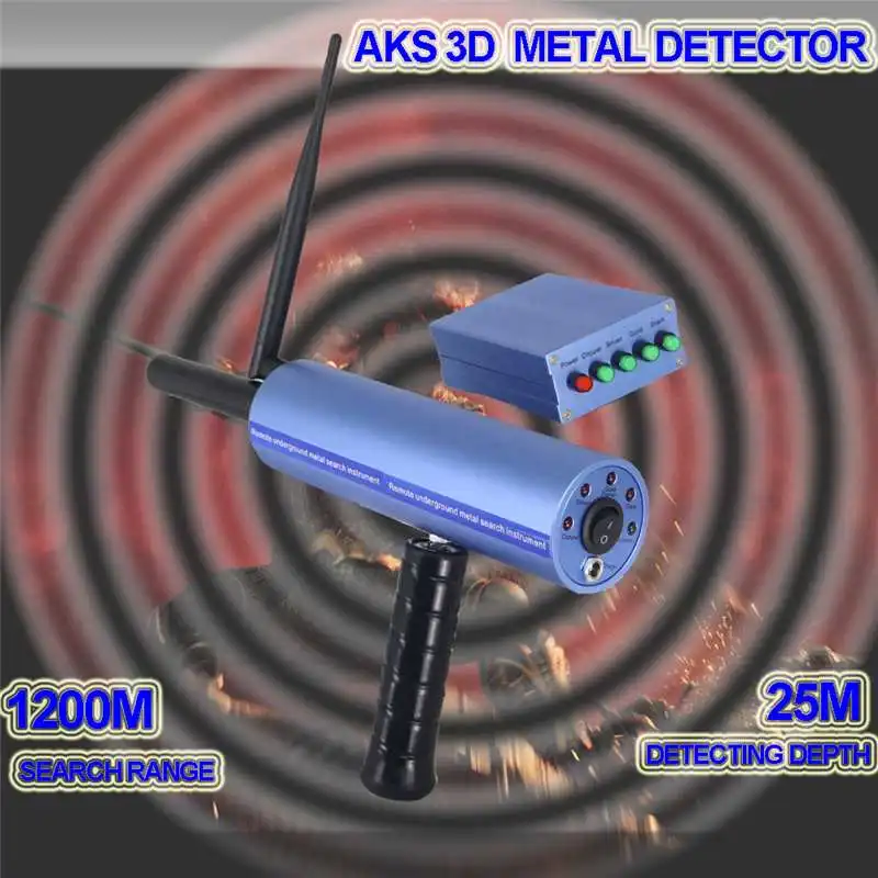 

1200M Updated AKS Handhold Antenna Professional Metal/Gold Detector long Range Detecting Machinery Gold Finder Locator Scanner