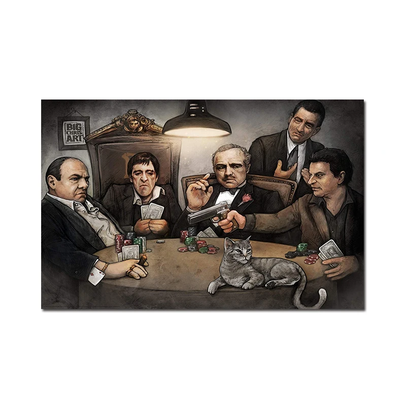 Гангерская Художественная печать большого Криса арт гангстеров игра плакат "покер" на стене художественная картина для гостиной декоративная живопись