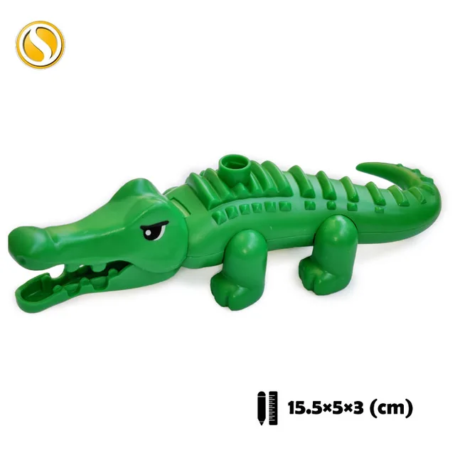 Original Big Size Assemble Building Blocks Accessory Toys For Children Compatible Big Size Animals Sets Zoo Bricks Baby Gifts Crocodile N