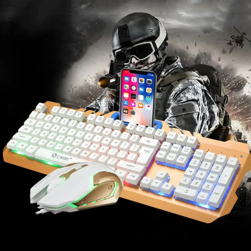 Светодиодный светильник Подсветка Gaming Keyboard и проводной Мышь комбинированный