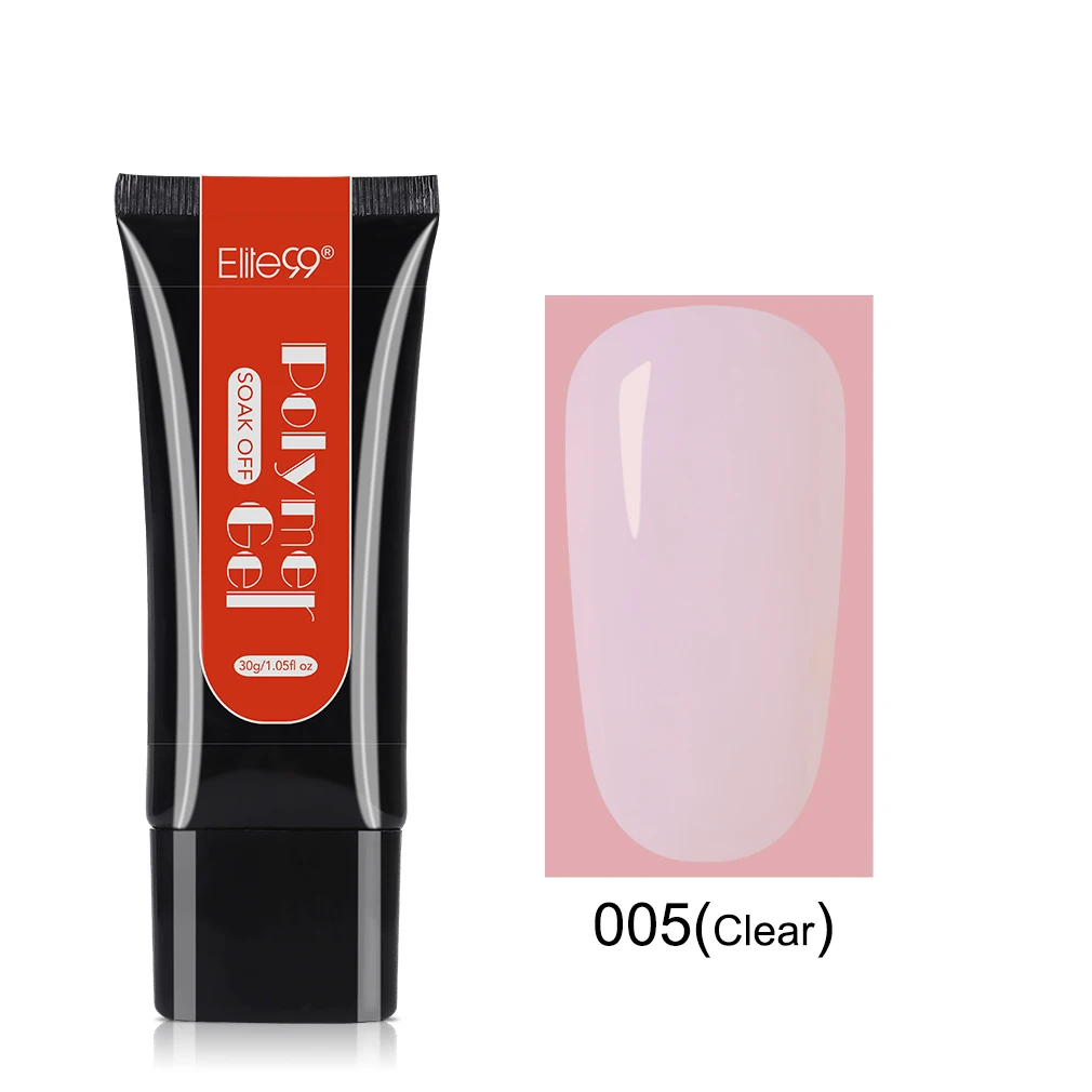 Elite99 Acrylic Poly Extension Gel Quick Building Gel Polish Clear Pink Nail Tips UV Builder Gel Finger Extend Builder Nail Gel - Цвет: 30ml - 005 Clear