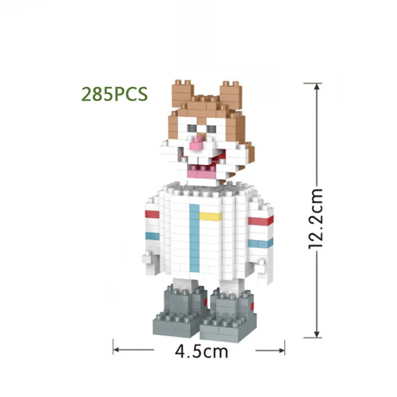 Американский мультфильм звезда изображения микро алмазный Строительный Блок Губка Боб Патрик сквидворд крабы песчаная Улитка нанокирпичи игрушки Кирпичи - Цвет: Sandy