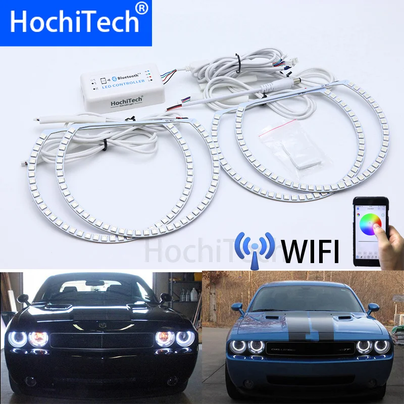 Wifi беспроводной RGB многоцветный светодиодный Ангел глаз Halo кольца Дневной