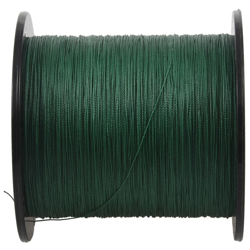 Top quality 4 strand 300m/330yard ink stick green PE braided fishing line