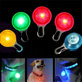 

Pet Dog Cat Puppy LED Flashing Collar Tag Clip Buckle Safety Night Light Pendant 2pcs