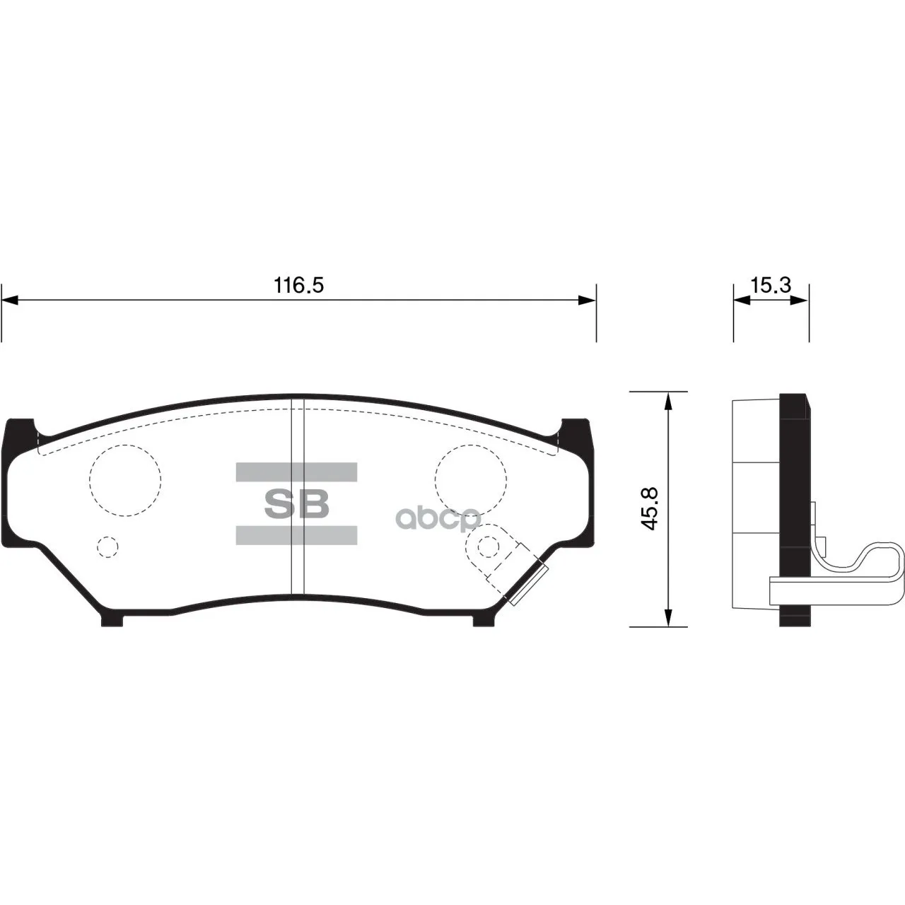 Колодки Тормозные Дисковые Sp1584 Sangsin brake арт. SP1584