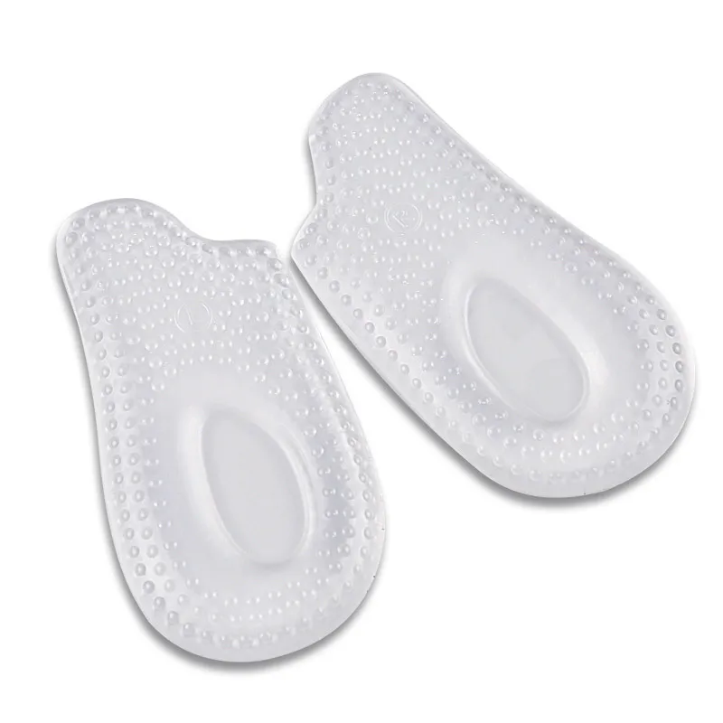 1Pair Soft Silicone Gel Insoles Heel Cushion Soles Pain Relief Protectors Spur Support Shoe Pad Feet Care Heel Insole Inserts - Цвет: As Show