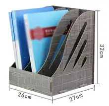 

Creative wooden desktop book storage A4 vertical file data frame frame book shelf multi-layer data shelf
