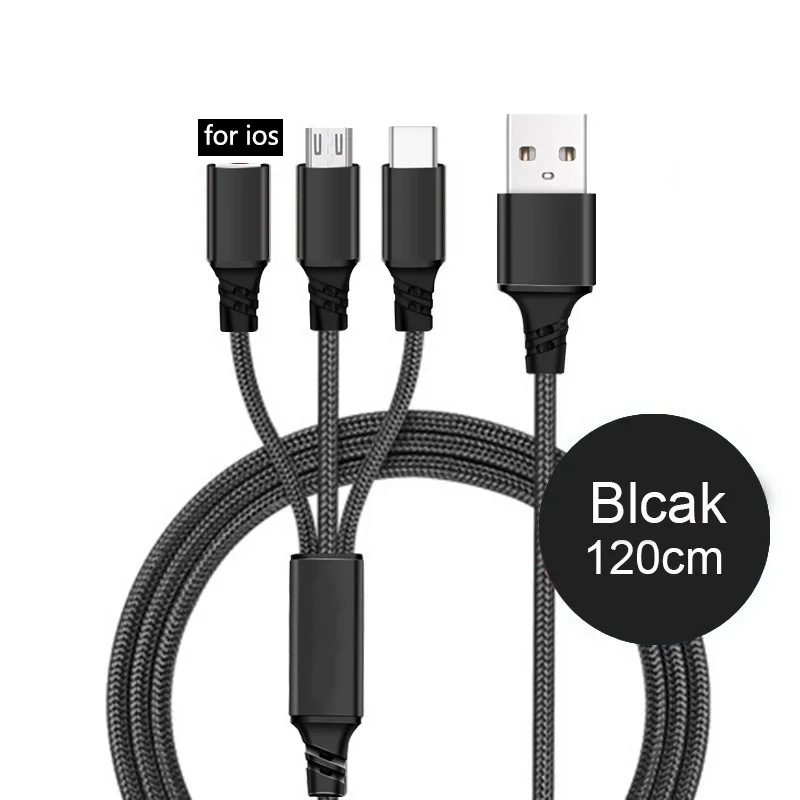 203-usb-Charging-Cable-3-In-1-Micro-USB-Type-C-Charger-Cable-for-Samsung-s9 3