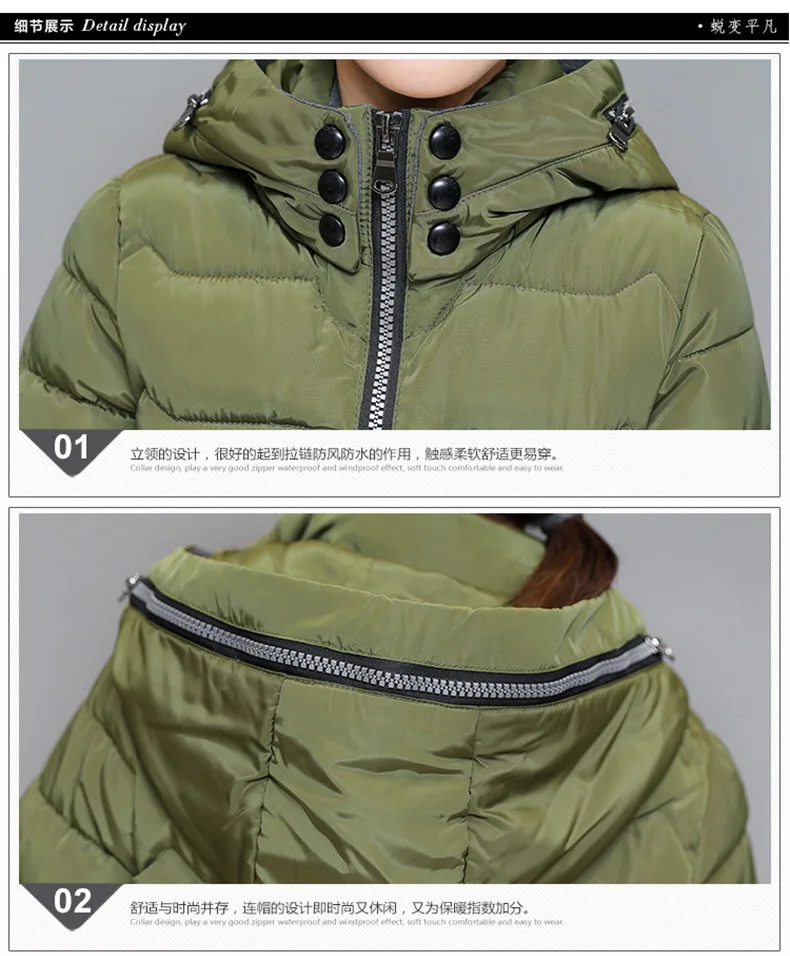 Fat Mm Winter Large Size WOMEN'S Wadded Jacket Coat 200 Plus-sized Cotton-padded Clothes Mid-length Korean-style Slimming Cotton