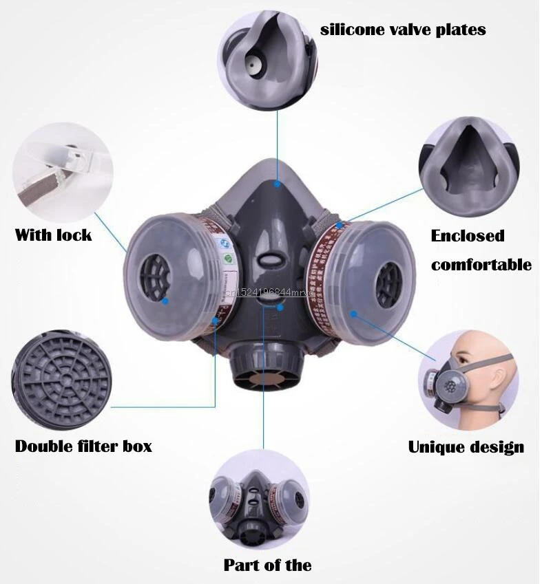 Comfortable breathable Special anti-gas mask spray paint anti-odor and anti-dust mask dust industrial paint odor and pesticide