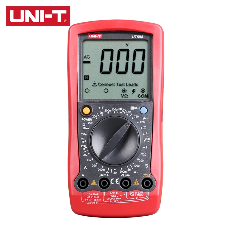 UNI T UT58A/UT58B/UT58C/UT58D/UT58E Цифровой мультиметр хранение данных 2000 Дисплей Отсчет
