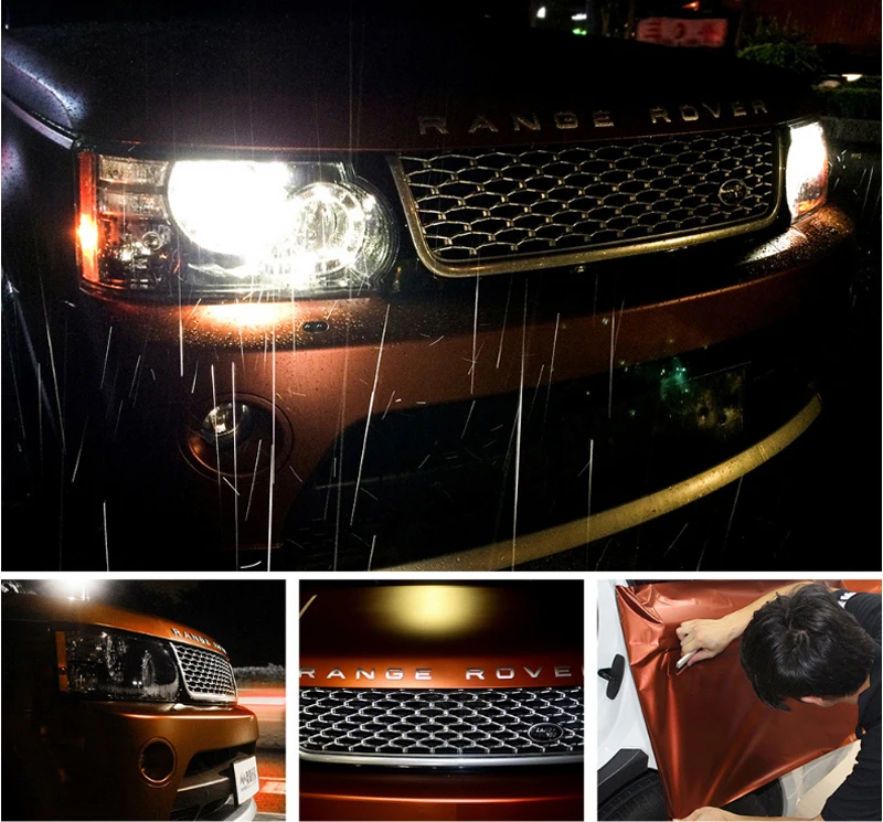 Coffee Metallic Chrome Vinyl Film Wrap-7