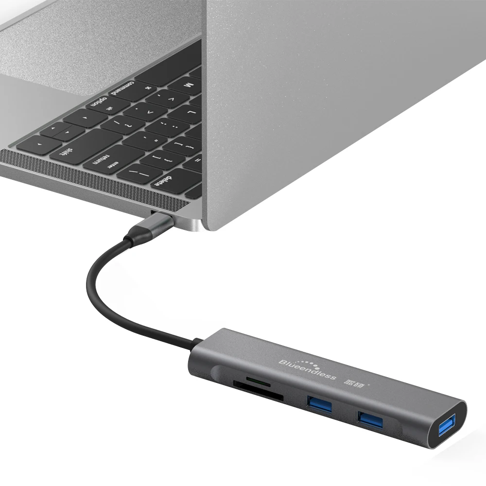 Док-станция для ноутбука 9 в 1 type C USB 3,0 HDMI TF LAN PD usb-концентратор для Macbook для huawei для XiaoMi для DELL для lenovo Dock - Цвет: 03    5 in 1
