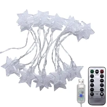 

USB Waterproof Led Star Lights Photo Clip Light Five-pointed Star Shape Marriage Proposal Room Decor Lights String