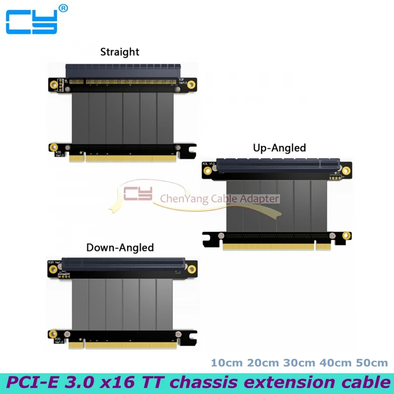 0.1m 0.5m Gen3.0 PCI E 3.0 16X Graphics Card Vertical Bracket/base A TX Chassis Flexible Extension Cable Adapter GPU | Компьютеры и