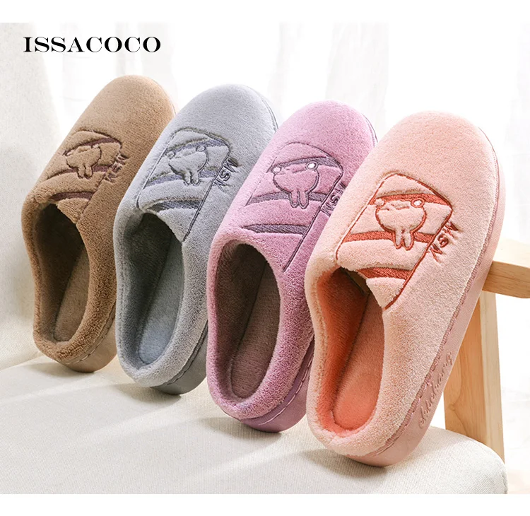 ISSACOCO/Мужская обувь; зимние теплые домашние тапочки; мужские теплые плюшевые тапочки; Домашние мягкие домашние шлепанцы; Pantuflas Zapatillas