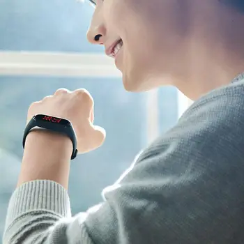 

New in stock Touch-Key Smart Watch Bracelet Display Body Temperature Measure LED Screen Smart Watch With Time Display