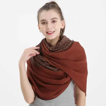 

Women New Fashion Scarf Cotton And Linen Pleated Shawl Light Leopard Warm Scarf fashion large long winter scarves wool soft