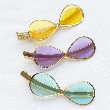 

New Creative Hair Clip Elegant Simple Style Hairpin Acrylic Transparent Glasses Duckbill Clip Hair Accessories For Women