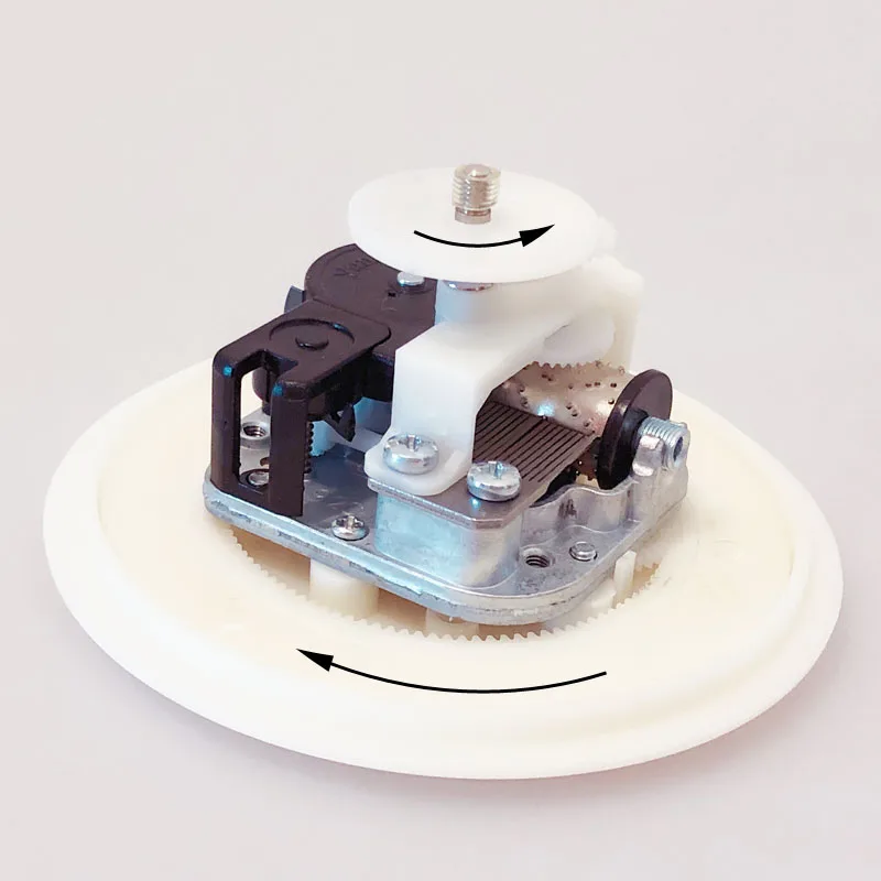 DIY Music Box Mechanism with Rotating Plate and Base in Contrary Direction Christmas Gifts Unusual,music box