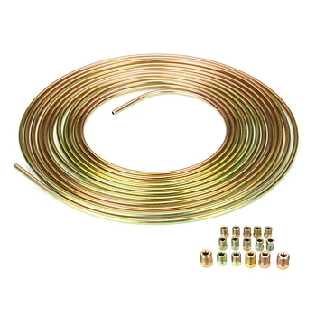 

25Ft. Brake Line Tubing Kit Iron Plating Copper Accessories Durable Practical