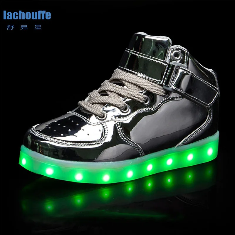 Детская обувь; светильник; детская обувь с подсветкой; Светящиеся кроссовки для девочек; нескользящая обувь; резиновая подошва; обувь для футбола/тенниса; детская обувь