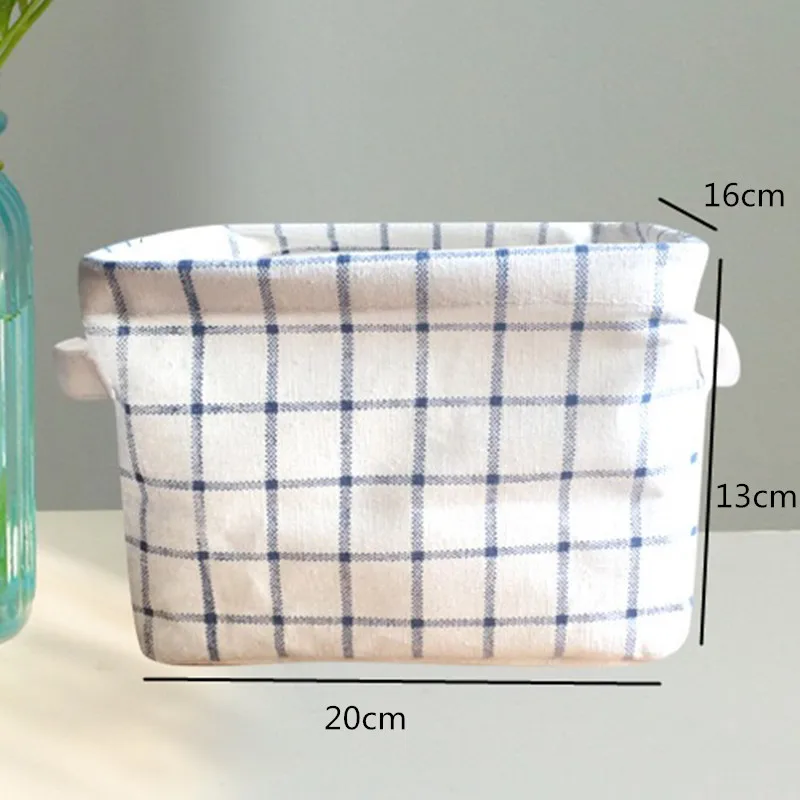color 14 large small Laundry Basket Storage Basket Organizer foldable clothes box Toy Desk Cotton Linen Dirty Clothes Sundries Basket - Цвет: color 14