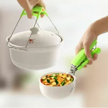 2 шт./компл. Горячая держатель для миски блюдо зажим кастрюля вышлите ваш заказ прямо к этому поставщику зажим Горячая тарелка зажим ретривер щипцы Силиконовая ручка Кухня инструмент