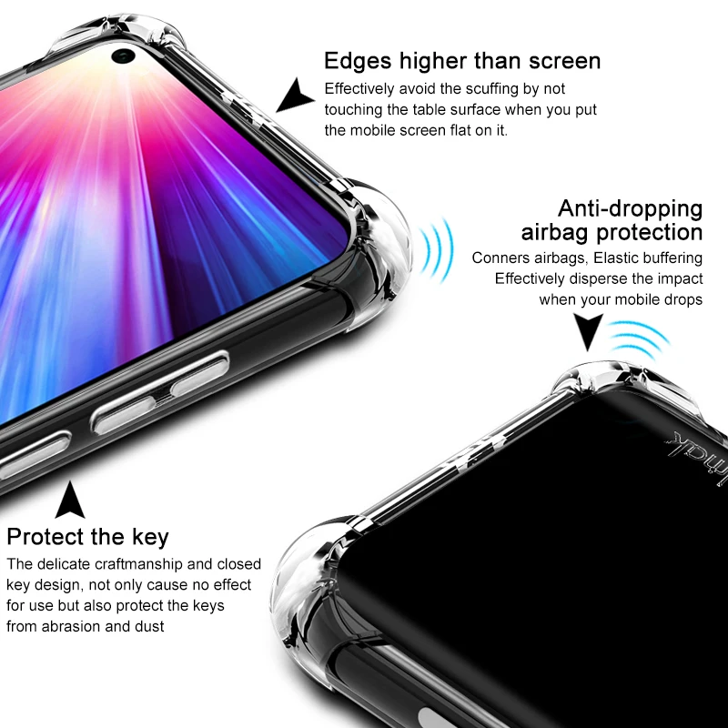 Подушка безопасности для huawei Nova 5t Honor 20 Honor 20 Pro 20Pro чехол IMAK мягкие ТПУ Силиконовые чехлы Силиконовая задняя крышка силиконовые полные чехлы