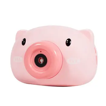 

Automatic Bubble Blower Maker with Light and Music Electric Cartoon Pig Camera Machine Toy for Kids Indoor Outdoor Playing