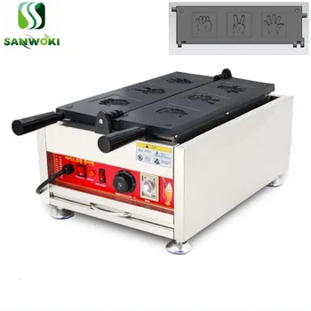 

110v 220v Rock-paper-scissors shape waffle machine roshambo game waffle baker machine Stone-paper-scissors waffle cake machine