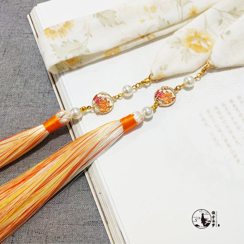 Для китайской одежды хан ручная работа с различными кисточка с градиентом шифоновая лента аксессуары для волос головной убор АНТИЧНОСТЬ